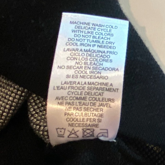 NINA LEONARD Floral Sweater Dress Black/White Long Sleeve Size Medium - Picture 6 of 9